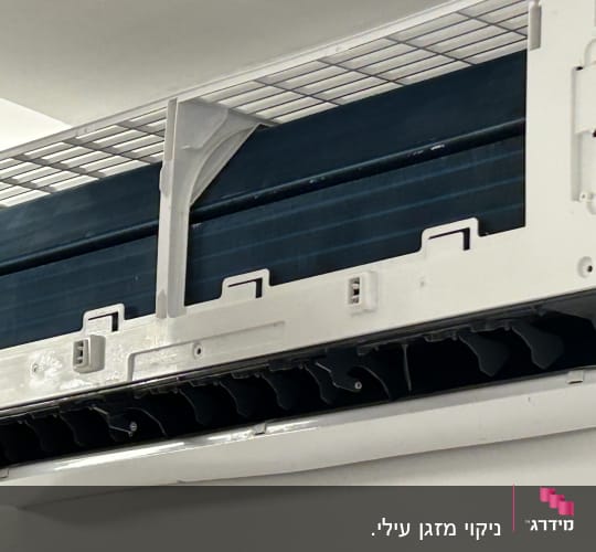 יחידת מיזוג אוויר עם תריסים פתוחים